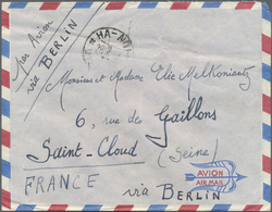 Br Vietnam-Nord (1945-1975): 1958. Airmail Letter With Named Franking (on The Reverse) Via "Berlin" Fro - Viêt-Nam