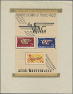 Vietnam-Süd (1951-1975): 1952, Air Mail Set 3.30-6.30 Each Ovpt. "SPECIMEN" And Mounted To Page "2nd - Viêt-Nam