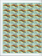 ** Kuwait: 1979. World Telecommunications Day. Set Of 2 Values In IMPERFORATE Part Sheets Of 50 And 49 - Kuwait