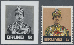 Brunei: 1974, Sultan Hassanal Bolkiah 50s. BROMIDE (photoprint On Kodelith Lustre Paper) In Black/wh - Brunei (1984-...)