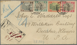 Br Malaiischer Staatenbund: 1902, 1 C, 3 C, 4 C And 5 C, Exact Rate 4-color Franking On Registered Cove - Federated Malay States