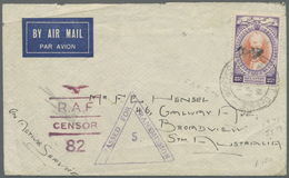 Br Malaiische Staaten - Kelantan: 1941, 25 C. Tied "FIELD POST OFFICE S04 19 JY 41" To Air Mail Cover T - Kelantan
