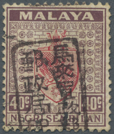 O Malaiische Staaten - Negri Sembilan: Japanese Occupation, General Issues, 1942, NS 40 C. Scarlet/dul - Negri Sembilan