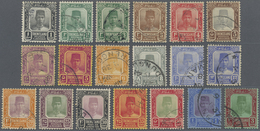 O Malaiische Staaten - Trengganu: 1921/1938, Sultan Suleiman With Mult. Script CA Wmk. Complete Set Of - Trengganu