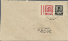 Br Malaiische Staaten - Trengganu: 1931 KERTEH P.O.: Cover To Singapore Franked By 1921-26 1c. Black An - Trengganu