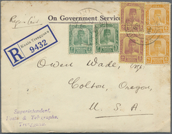 Br Malaiische Staaten - Trengganu: 1938 'On Government Service' Envelope + Contents Sent Registered Fro - Trengganu