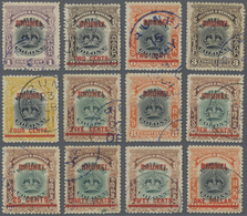 O Brunei: 1906, Labuan Stamps With Red Opt. 'BRUNEI' Complete Set Of 12 Very Fine Used, A Few Values W - Brunei (1984-...)
