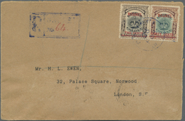 Br Brunei: 1907 (26.2.), Registered Cover Bearing Labuan Stamps With Red Opt. 'BRUNEI' 2c. On 3c. Black - Brunei (1984-...)