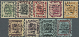 O Brunei: 1922, Malaya-Borneo Exhibition Complete Set Of 9 Fine Used (4c. Perf. Fault At Bottom), SG. - Brunei (1984-...)