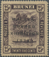 * Brunei: 1922, Malaya-Borneo Exhibition 25c. Deep Dull Purple With REVERSED Watermark And Additional - Brunei (1984-...)