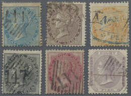 O Malaiische Staaten - Straits Settlements: 1856-64: Group Of Six Indian QV Stamps Used In Penang And - Straits Settlements