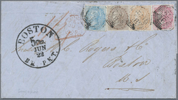 Br Malaiische Staaten - Straits Settlements: 1859 Entire Letter From Singapore To Boston, USA Via Londo - Straits Settlements