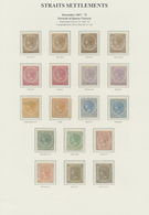 * Malaiische Staaten - Straits Settlements: 1867-72 QV Complete Set, Plus Colour Shades, 2c. Brown Wmk - Straits Settlements