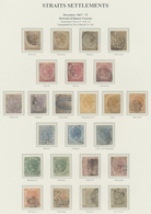 O Malaiische Staaten - Straits Settlements: 1867-72 QV Complete Set, Plus Colour Shades, Plus Six Stam - Straits Settlements