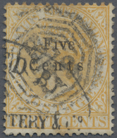 O Malaiische Staaten - Straits Settlements: 1879 "Five Cents" On 8c. Orange With Overprint Variety "No - Straits Settlements