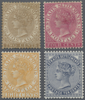 * Malaiische Staaten - Straits Settlements: 1882 QV Set Of Four (2c Brown, 4c Rose, 8c Orange And 10c - Straits Settlements