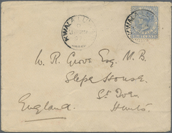 Br Malaiische Staaten - Straits Settlements: 1897, 8 C Ultramarine QV, Single Franking On Pre-UPU Selan - Straits Settlements