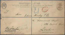 GA Malaiische Staaten - Straits Settlements: 1893, Registered Stationery Envelope QV 5d. Blue, Large Si - Straits Settlements