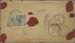 Br Malaiische Staaten - Straits Settlements: 1901, SELANGOR STAMP SHORTAGE, Straits Settlements 1 C Gre - Straits Settlements