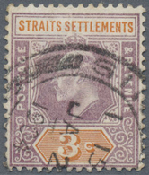 O Malaiische Staaten - Straits Settlements: 1902, KEVII Definitive 3c. Dull Purple And Orange With INV - Straits Settlements