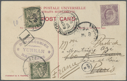 Br Malaiische Staaten - Straits Settlements: 1907, Picture Card From PENANG Bearing 3 C. Edw. VII Viole - Straits Settlements