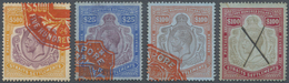 O Malaiische Staaten - Straits Settlements: 1912-23 KGV. $500, $100(x2) And $25, Wmk Mult Crown CA, Al - Straits Settlements