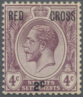 * Malaiische Staaten - Straits Settlements: 1917 Red Cross 4c.+ 2c. Dull Purple, Variety "No Stop", Mo - Straits Settlements