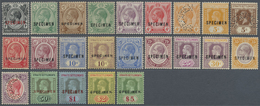 * Malaiische Staaten - Straits Settlements: 1921/1933, KGV Mult.Script CA, 1c. To $5, Set Of 23 Values - Straits Settlements