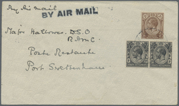 Br Malaiische Staaten - Straits Settlements: 1926 Early Singapore-Port Swettenham Airmail Cover Franked - Straits Settlements