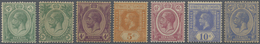 * Malaiische Staaten - Straits Settlements: 1921/1924, KGV Definitives Seven Different Stamps With INV - Straits Settlements