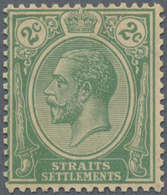 * Malaiische Staaten - Straits Settlements: 1921, KGV 2c. Green With INVERTED And REVERSED Wmk. Mult. - Straits Settlements