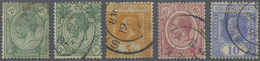 O Malaiische Staaten - Straits Settlements: 1921/1923, KGV Definitives Five Different Stamps With INVE - Straits Settlements