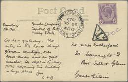 Br Malaiische Staaten - Straits Settlements: 1930, 4 C Violet KGV, Inadmissible Use For Postage In Sela - Straits Settlements