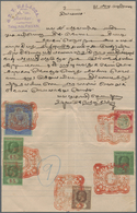 Br Malaiische Staaten - Straits Settlements: 1929 Fiscal Document Used In MALACCA, Bearing Straits KGV. - Straits Settlements
