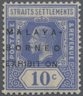 ** Malaiische Staaten - Straits Settlements: 1922 Malaya-Borneo Exhibition 10c. Bright Blue, Wmk Mult S - Straits Settlements