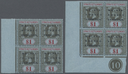 ** Malaiische Staaten - Straits Settlements: 1922, Malaya-Borneo Exhibition $1 Black And Red/blue Wmk. - Straits Settlements