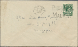 Br Malaiische Staaten - Straits Settlements: 1939, 2 C Green KGVI, Single Franking On Printed Matter Co - Straits Settlements