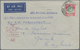 Br Malaiische Staaten - Straits Settlements: 1941. Air Mail Envelope Endorsed ‘On Active Service' Addre - Straits Settlements