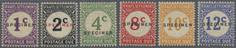 * Malaiische Staaten - Straits Settlements - Portomarken: 1924/1926, Postage Dues Complete Set Of Six - Straits Settlements