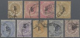 O Malaiische Staaten - Straits Settlements - Post In Bangkok: 1882-85 QV Short Set Of Nine (2c. Brown, - Straits Settlements