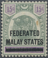 * Malaiischer Staatenbund: 1900 ESSAY Of Negri Sembilan 1896 15c. Overprinted "FEDERATED/MALAY STATES" - Federated Malay States