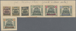 Malaiischer Staatenbund: 1900 5c., 20c. 50c. And $1-$25 All Overprinted "SPECIMEN" In Black (by The - Federated Malay States