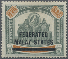 * Malaiischer Staatenbund: 1900 'Elephants' $25 Green & Orange Of Perak Overprinted "FEDERATED/MALAY S - Federated Malay States