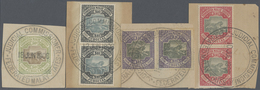 Brfst Malaiischer Staatenbund: FISCALS 1903: Group Of 19 JUDICAL Stamps On Five Pieces All Cancelled/tied - Federated Malay States