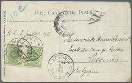 Br Malaiischer Staatenbund: 1911, 1 C Green, Insufficiently Franked On Picture Side Of Realphoto Ppc "B - Federated Malay States