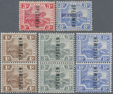 */(*) Malaiischer Staatenbund: 1909/1919, Tiger Definitives With Wmk. Mult. Crown CA 1c. Brown, 3c. Grey A - Federated Malay States