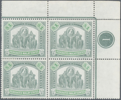 * Malaiischer Staatenbund: 1907, Elephant Definitive $1 Grey-green And Green With Wmk. Mult. Crown CA - Federated Malay States
