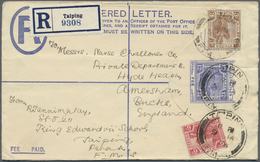 GA Malaiischer Staatenbund: 1926. Registered Envelope 12c Blue Upgraded With SG 58, 3c Brown And SG 64, - Federated Malay States