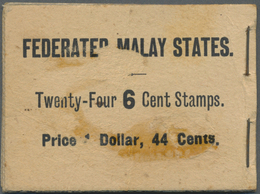 ** Malaiischer Staatenbund: 1926, Definitives "Tiger", $1.44 Booklet, Two Panes (=12 Stamps) Missing, A - Federated Malay States