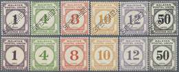 * Malaiischer Staatenbund - Portomarken: 1936/1938, Malayan Postal Union Postage Dues Two Complete Set - Federated Malay States